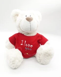 Nici 37756.1 Classic Bear Creme Mit Rotem T-Shirt "I Love You" 35cm Plüsch Schlenker -Nici 37756 1 10
