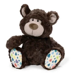 Nici 40478 Classic Bear Bär Dunkelbraun Mit Bunten Füßen Plüsch Kuscheltier 20cm