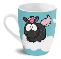 Nici 41614 Tasse Einhorn Theodor & Carbon Flash Blau 8x10cm Porzellan -Nici 41614 02 HA Frei me