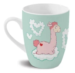 Nici 42712 Tasse Lama All You Need Is Love Porzellan Kaffeetasse Teetasse 310ml -Nici 42712 02 ZA Frei 2048x1992