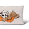 Nici 48574 Kissen Faultier Wave Dave Rechteckig Ca 43x25cm Plüsch Kuschelkissen