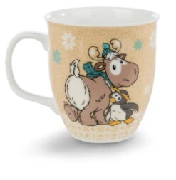 Nici 44149 Tasse Rentier Reny Heart Kaffeetasse Gold 9,5x10cm Winter Glamour -Nici 44149 02 ZA Frei 2002x2048