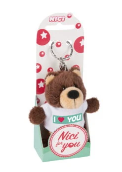 Nici 44717 Schlüsselanhänger Bär Mit T-Shirt Ca 10cm - I (herz) YOU Love Liebe -Nici 44717 02 ZA Frei 1462x2048