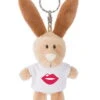 Nici 44728 Schlüsselanhänger Hase Mit T-Shirt Ca 10cm - Kussmund Lippen Liebe Kuß