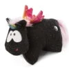 Nici 48412 Kuscheltierkissen Schwarzes Einhorn Rainbow Yin & Yang 40x30cm Plüsch