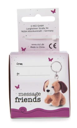 Nici 48133 Schlüsselanhänger Message Friends 6cm - Hund "Danke!" -Nici 48133 02 ZA Frei 1224x2048