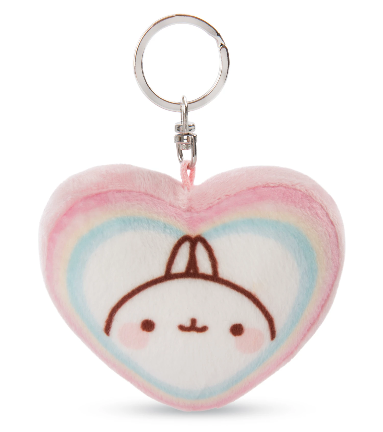Nici 48221 Schlüsselanhänger Herzförmig Molang Regenbogen 8cm Plüsch Kawaii 1 Nici 48221 Schlüsselanhänger Herzförmig Molang Regenbogen 8cm Plüsch Kawaii