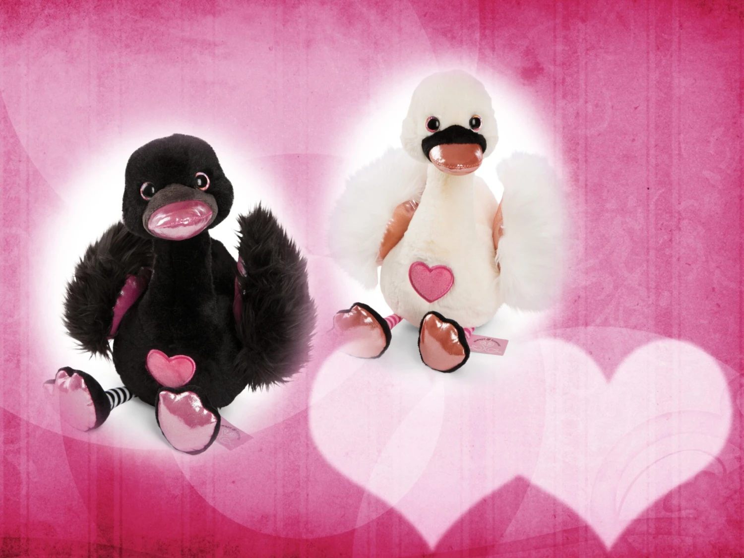 Nici 48266 + 48267 SET Zwei Schwäne 25cm Plüsch Kuscheltier Love Classics GREEN 2 Nici 48266 + 48267 SET Zwei Schwäne 25cm Plüsch Kuscheltier Love Classics GREEN – Bild 2