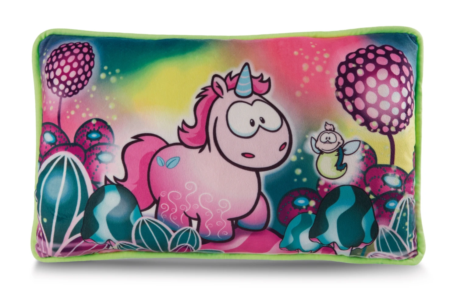 Nici 49109 Kissen Einhorn Midnight Floral & Glühwürmchen Glim Jim 43x25cm Plüsch 2 Nici 49109 Kissen Einhorn Midnight Floral & Glühwürmchen Glim Jim 43x25cm Plüsch – Bild 2