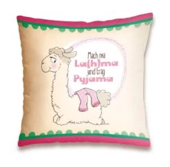 Nici 42163 Baumwollkissen Bedruckt Lama "Mach Ma La(h)ma" 37x37cm -Nici 575iyqboidxIUAj